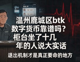 温州鹿城区btk数字货币靠谱吗？柜台坐了十几年的人说大实话