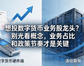 想投数字货币业务股龙头？别光看概念，业务占比和政策节奏才是关键