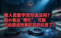 帮人卖数字货币违法吗？别小看这"帮忙"，可能已经踩进刑事犯罪的坑里了